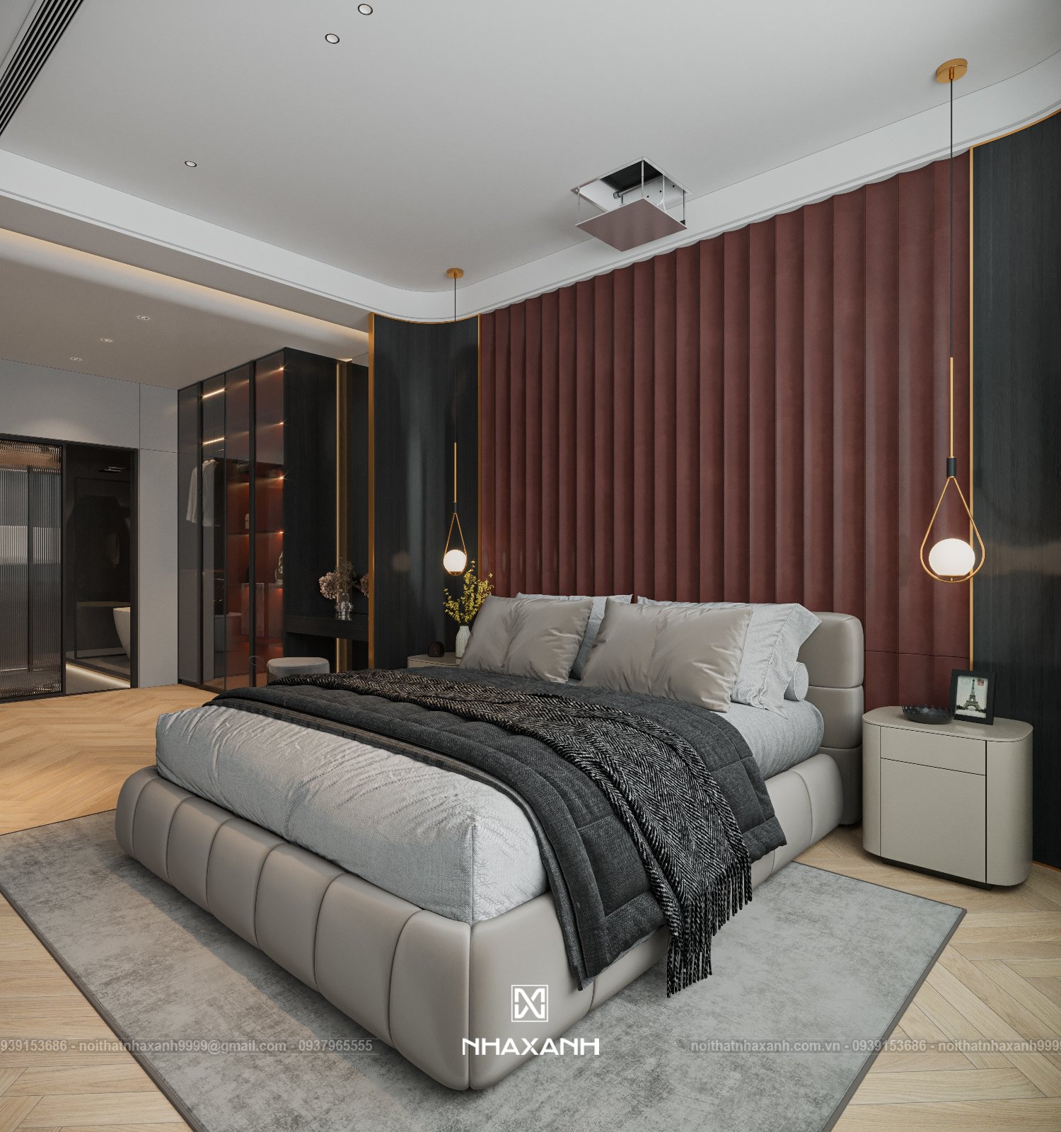 Cách thiết kế nội thất phòng ngủ cho phòng có diện tích rộng