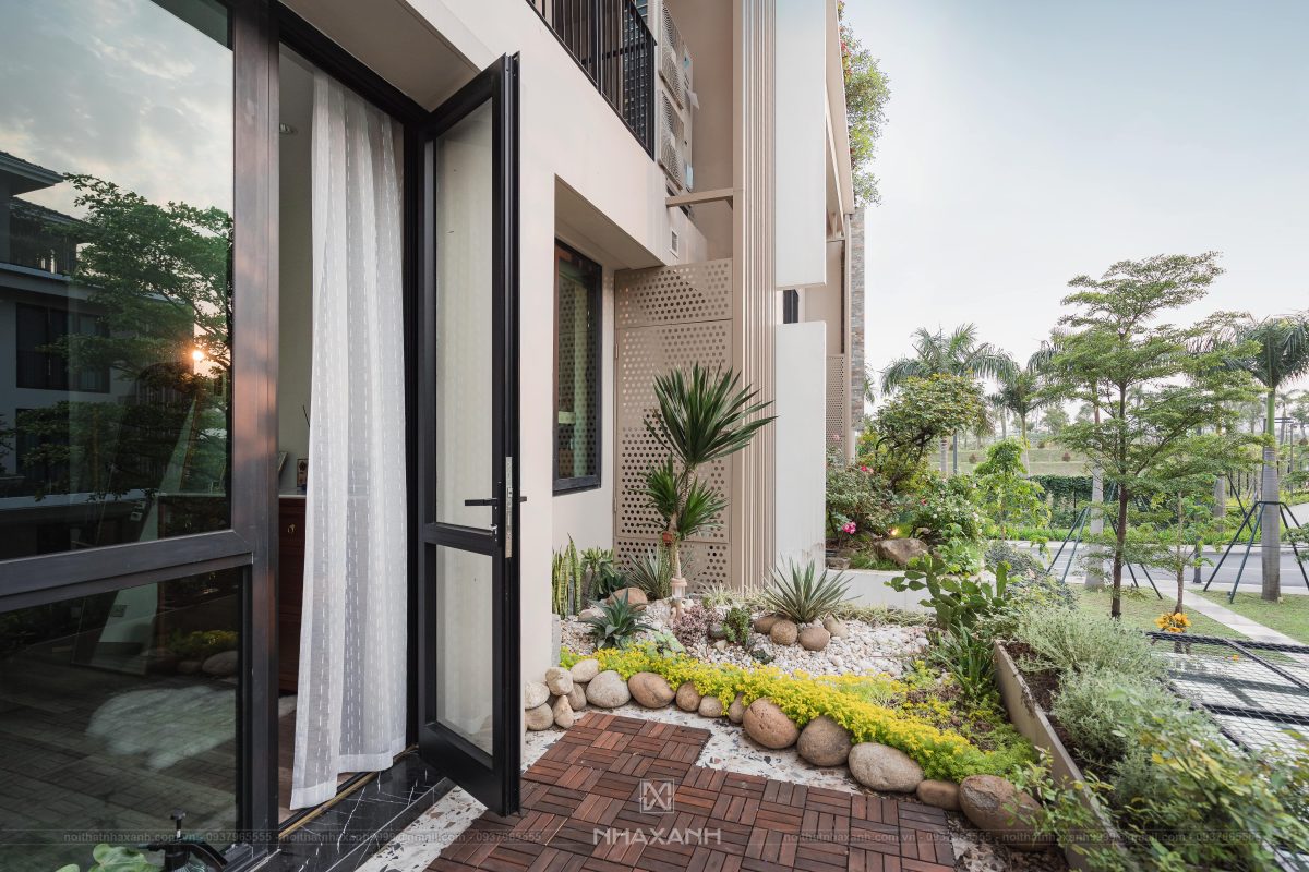 thiết kế nội thất biệt thự Park City khu sân vườn